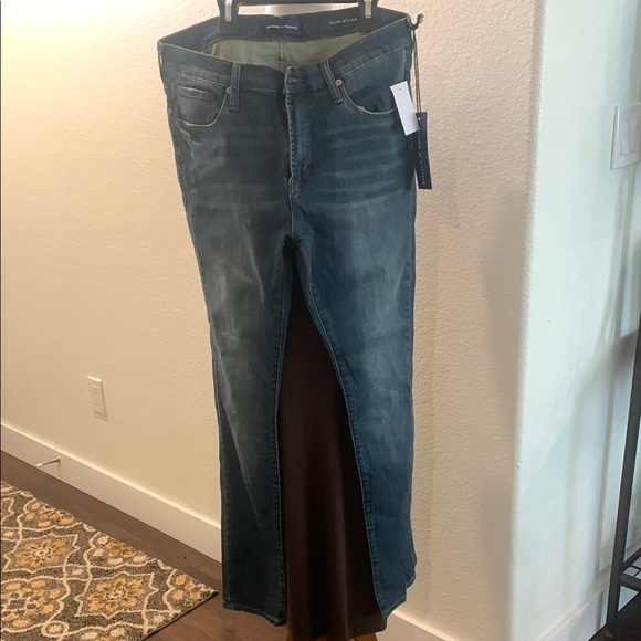 Article of society Women's wide bell Blue Jeans - Picture 1 of 7